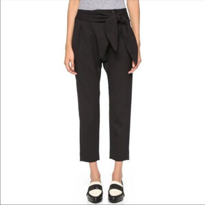 AYR Tie Waist Wool Harem Pants Black Sz 0